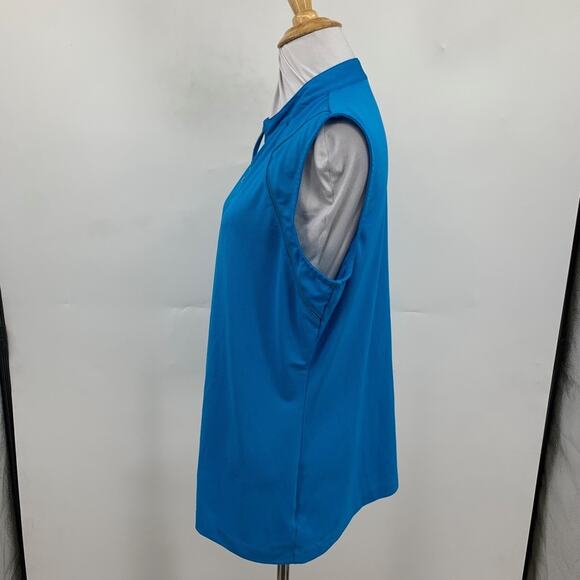 Tail Tech Top Women XL Extra Large Turquoise Sleeveless 1/4 Zip Performance Golf - Picture 3 of 11
